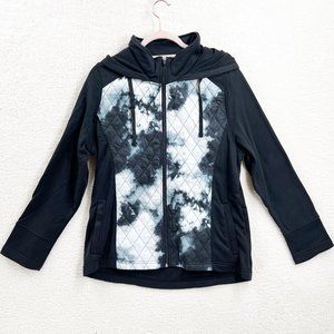 Outdoor Collection Quilted Jacket Black tie dye Size Large NEW